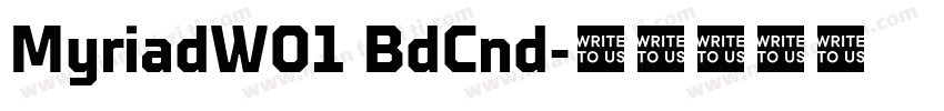 MyriadW01 BdCnd字体转换